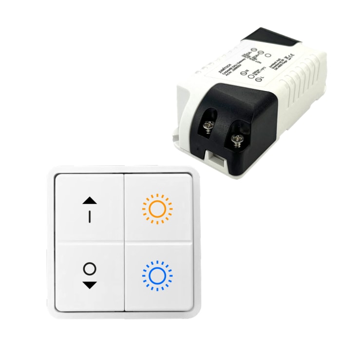 Forprogrammert casambi tw-kontroll med 4 knapper for lk fuga®-ramme