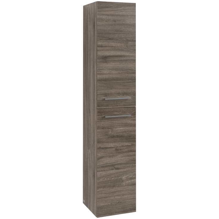 Villeroy & Boch Avento A895 väggskåp, 34,6x176 cm, vänster, grå ek