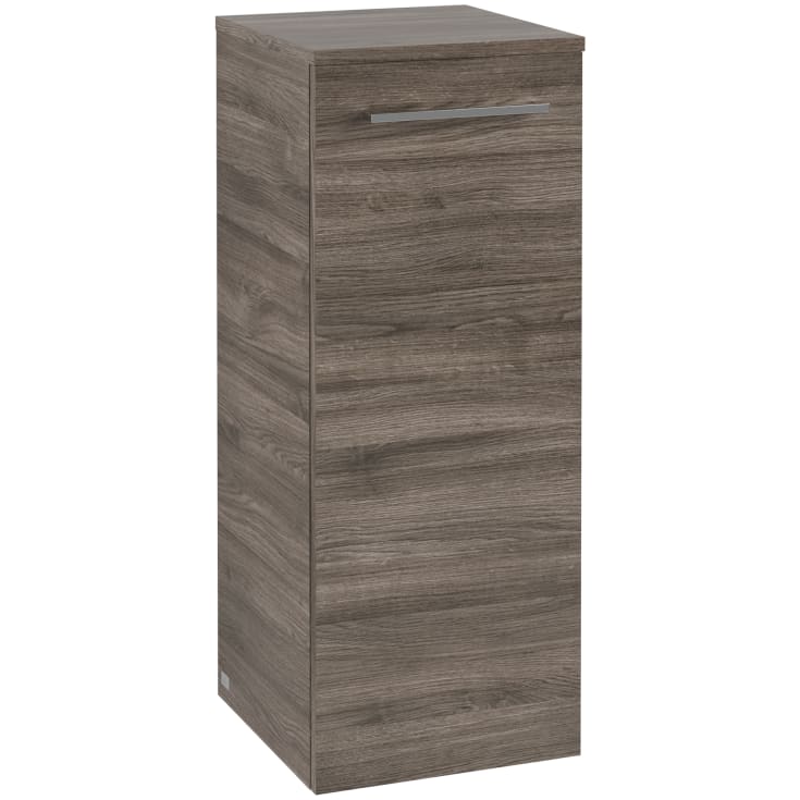 Villeroy & Boch Avento A895 väggskåp, 34,8x88,8 cm, vänster, grå ek