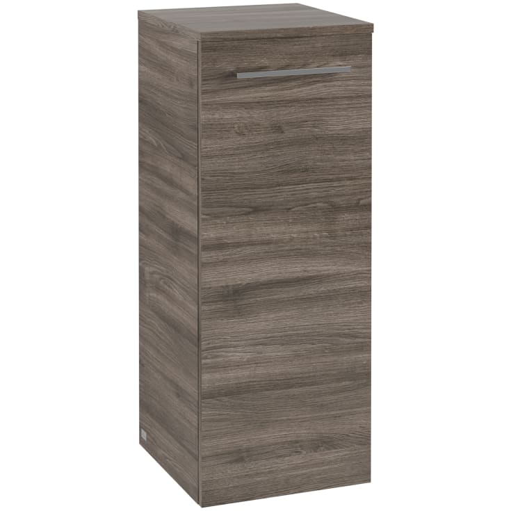 Villeroy & Boch Avento A895 vægskab, 34,8x88,8 cm, højre, grå eg