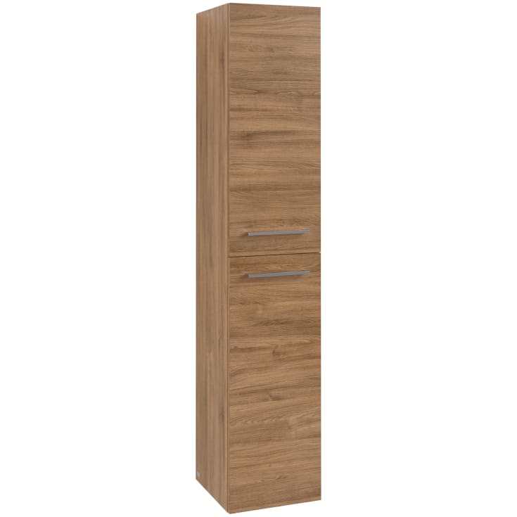 Villeroy & Boch Avento A894 højskab, 34,6x176 cm, venstre, mørk eg