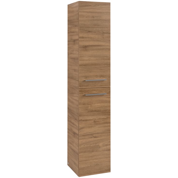 Villeroy & Boch Avento A894 högskåp, 34,6x176 cm, höger, mörk ek