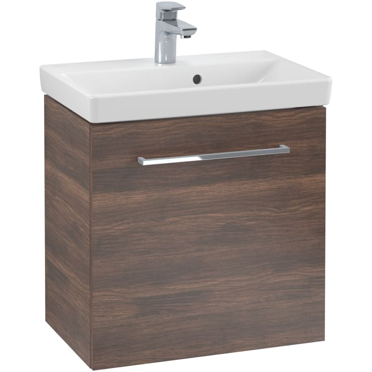 Villeroy & Boch Avento A888 tvättställsunderskåp, 52,6x38,2 cm, höger, brun ek