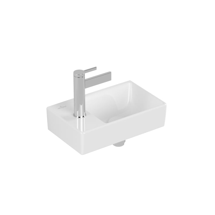 Villeroy & Boch Avento tvättställ, 36x22 cm, vänster, vit