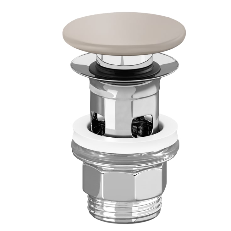 Villeroy & Boch bundventil, push-open, mat beige