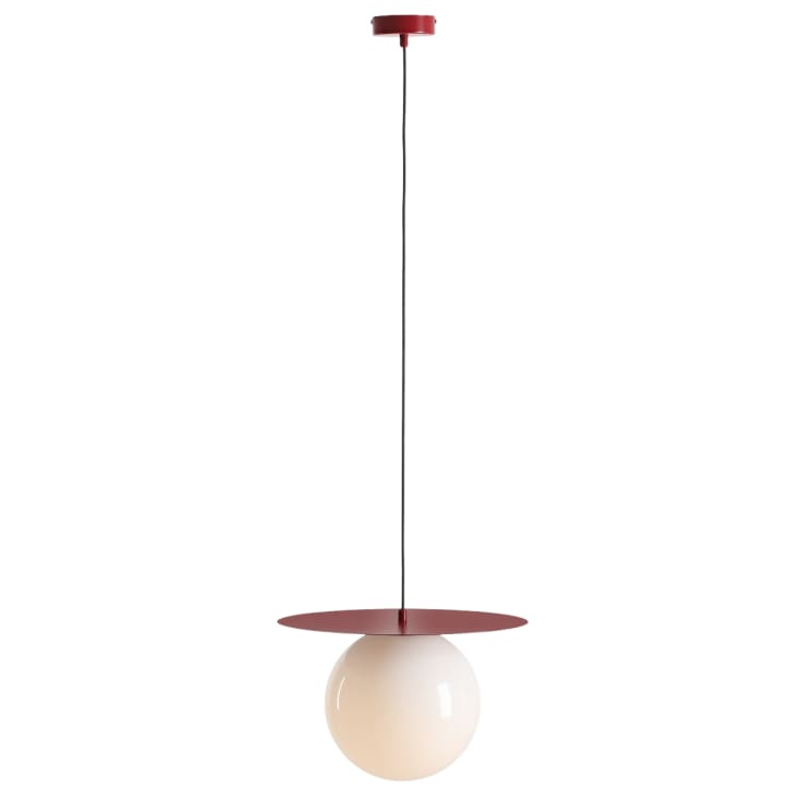 Aldex Loop pendellampa, Ø25 cm, röd