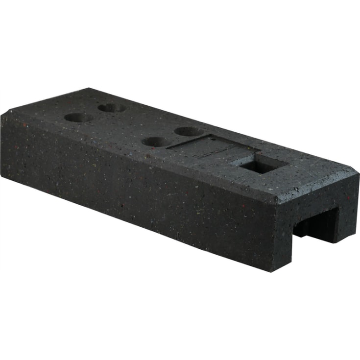 Gummifod til byggepladshegn, 26 kg