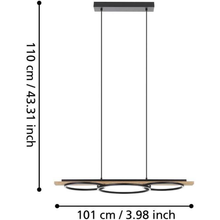Eglo Boyal langbordspendel, lys træ