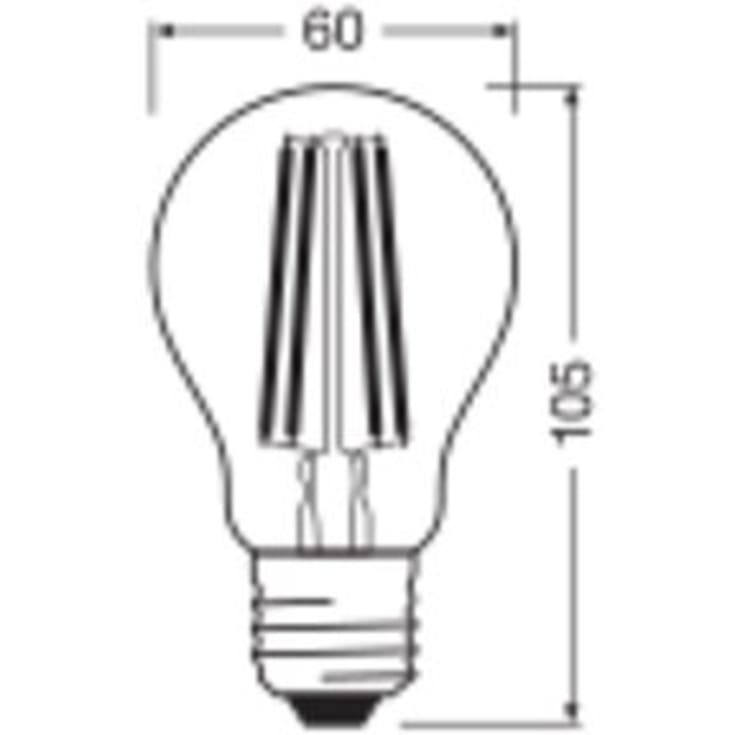 Ledvance Ultra Efficient E27 standardpære, 3000K, 2,2W