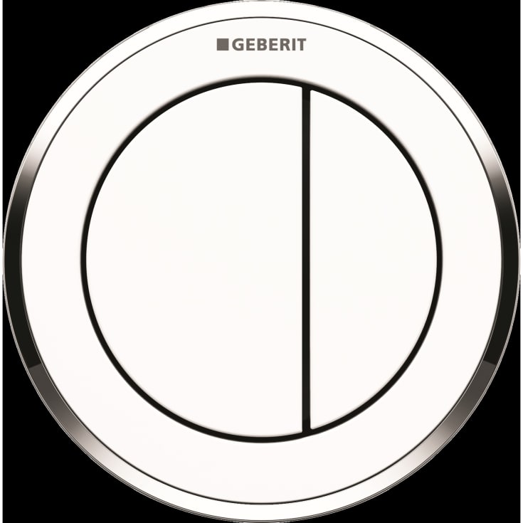Geberit Omega 10 Round trykknapp, hvit/krom