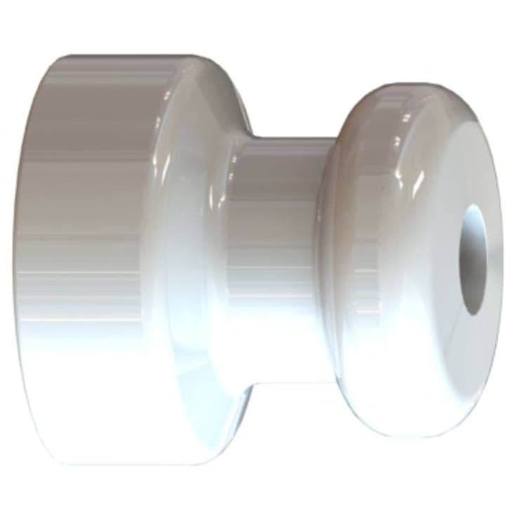Isolatorknop hvid, Ø31 mm højde 31 mm