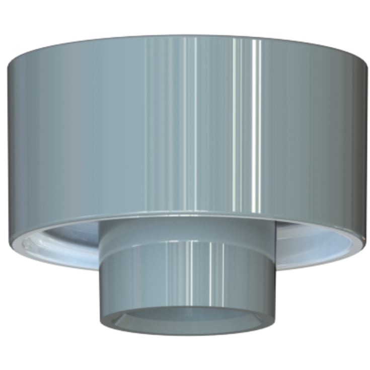 Loft- og Vægarmatur grå glasur med 84,5 mm gevind IP44 E27