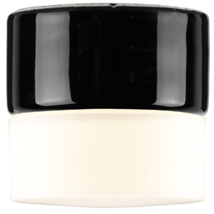 Loft- og Vægarmatur Opus 100/100 sort, mat opal LED 4W 2700K