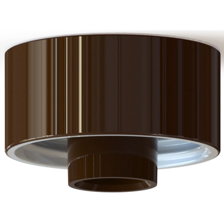 Loft- og Vægarmatur brun glasur med 99 mm gevind IP54 E27