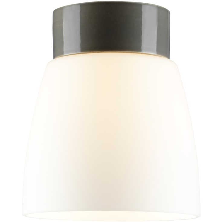 Loftarmatur Open Klara grå, mat opalglas E27