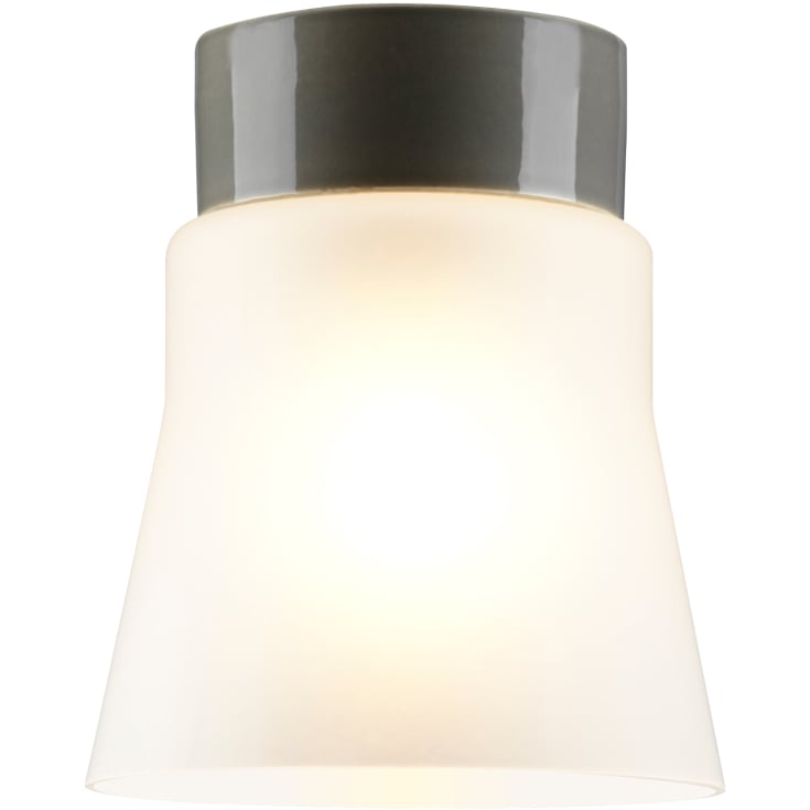 Loftarmatur Open Anna grå, mat opalglas E27