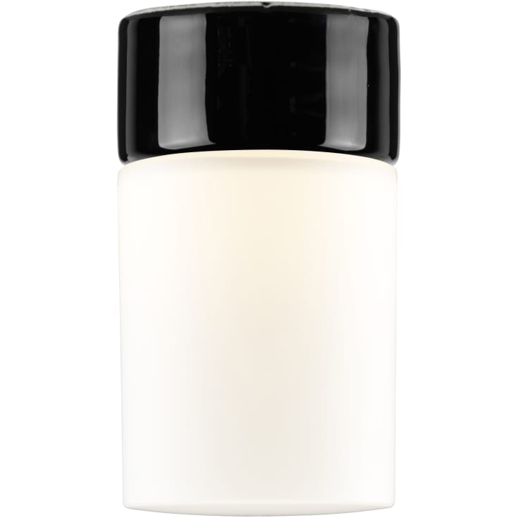 Loft- og Vægarmatur Opus 100/175 sort, mat opal LED 8W 3000K