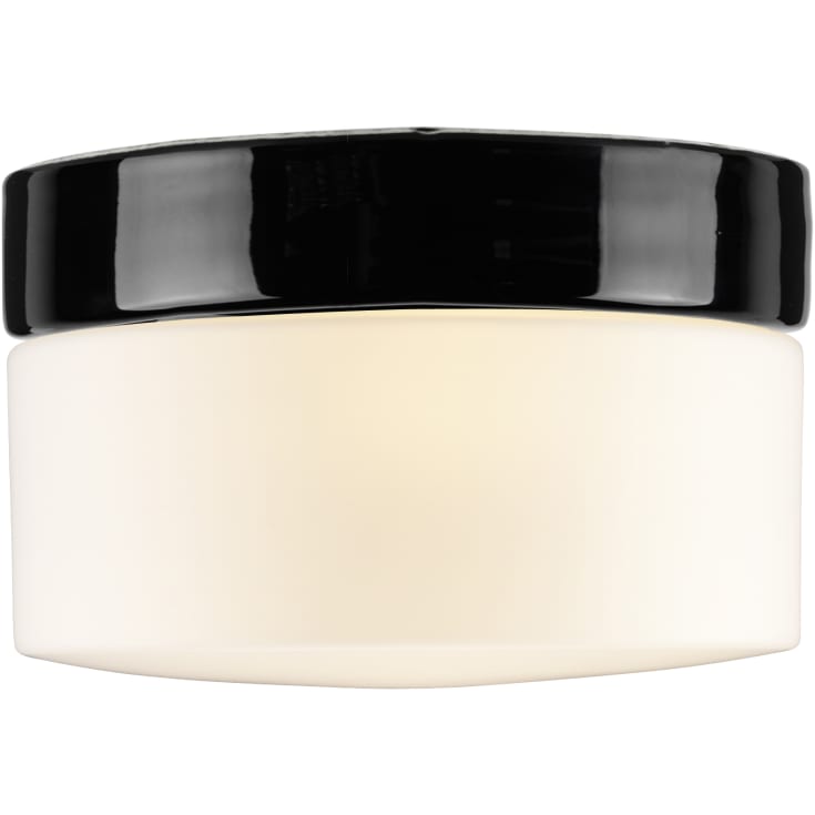 Tak- och vägglampa Opus 200/135 svart, matt opal LED 12W 3000K
