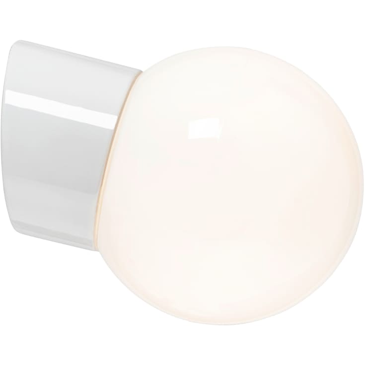 Vægarmatur Classic Glob hvid, 150 blank opal LED 8W 3000K
