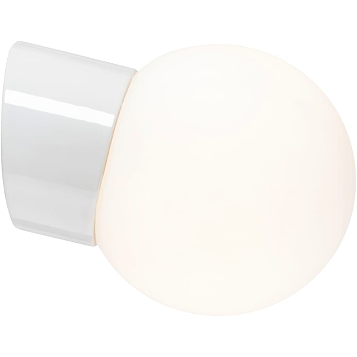 Ifö Electric Classic Glob 150 væglampe, mat opal, hvid