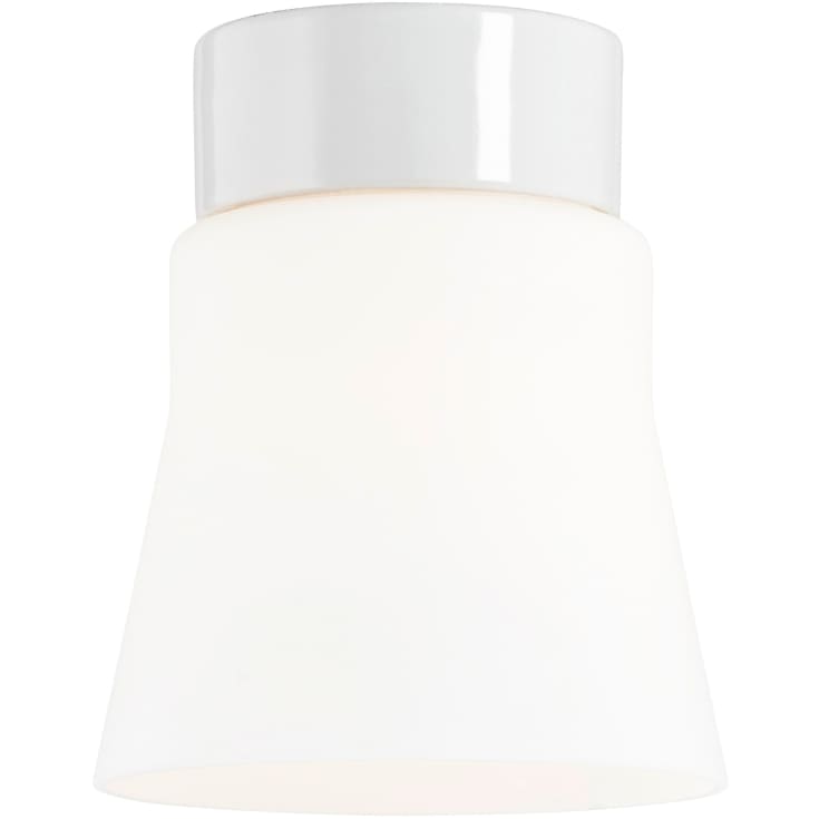 Loftarmatur Open Anna hvid, mat opalglas E27