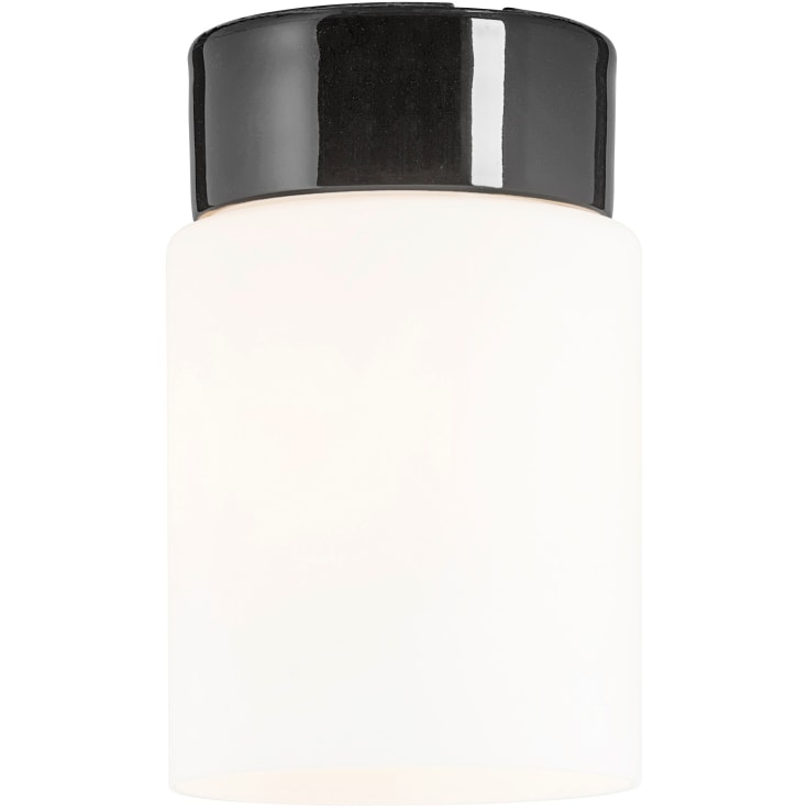 Loftarmatur Open Tina sort, mat opalglas E27
