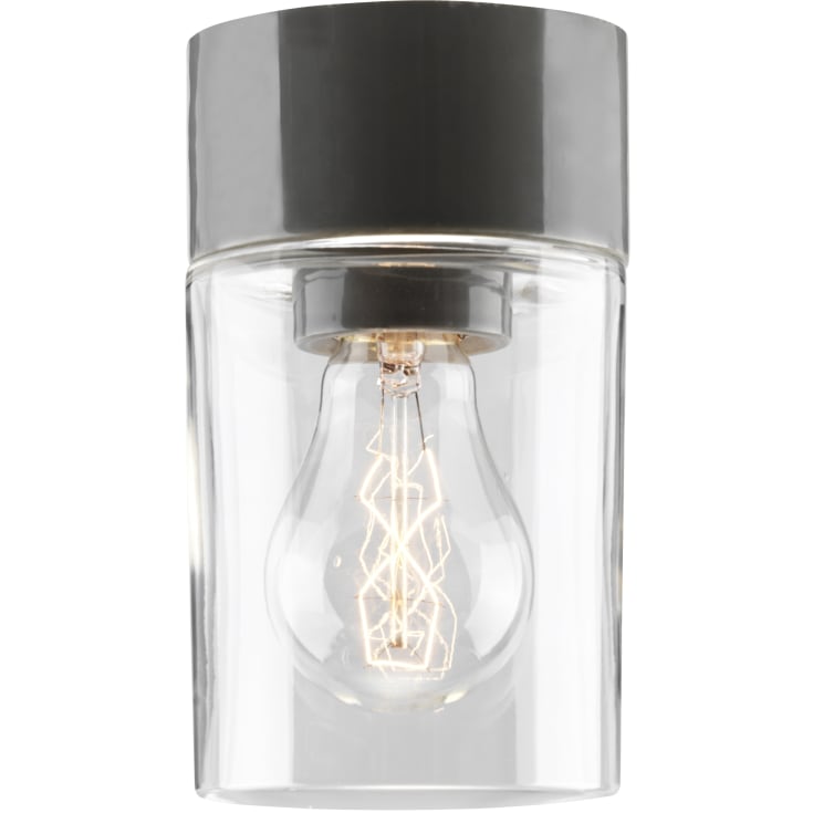 Loft- og Vægarmatur Opus 100/175 grå, klart glas E27