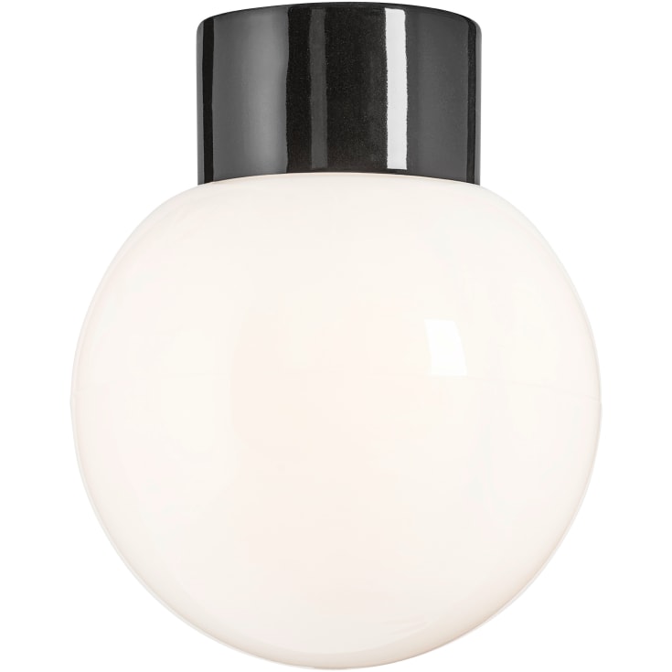 Loft- og Vægarmatur Classic Glob sort180 blank opal LED 8W 3000K