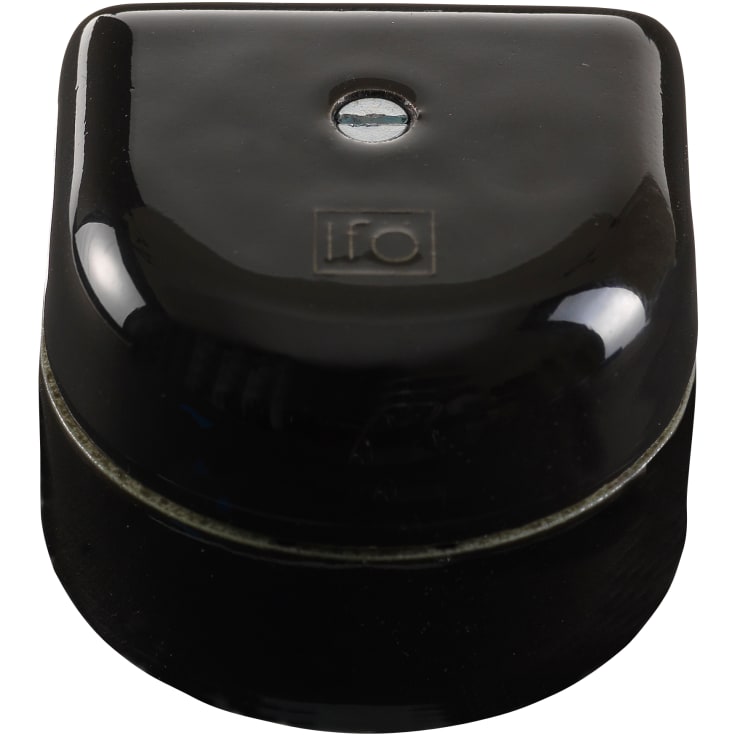 Koblingsdåse porcelæn halvrund, 4x3x2,5 mm2 400V IP20 sort