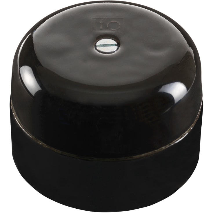 Koblingsdåse porcelæn rund Ø50 mm, 4x3x2,5 mm2 400V IP20 sort