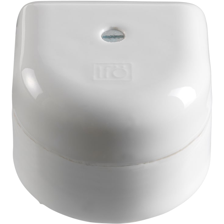 Koblingsdåse porcelæn halvrund, 4x3x2,5 mm2 400V IP20 hvid