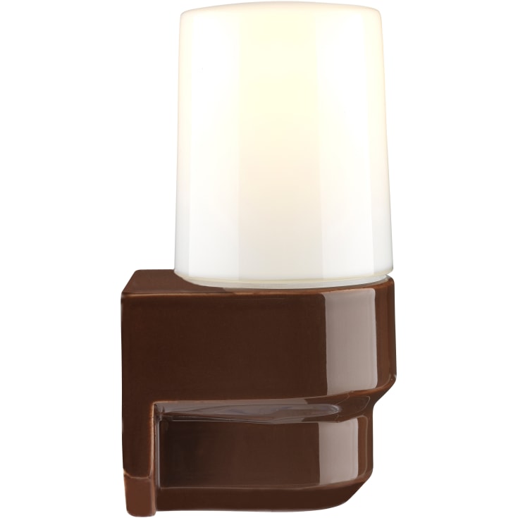Saunaarmatur Classic brun, mat opalglas E14