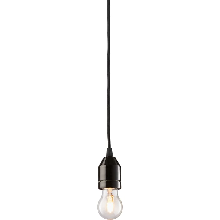 Pendelupphäng svart, med svart kabel E27 med DCL-strömbrytare