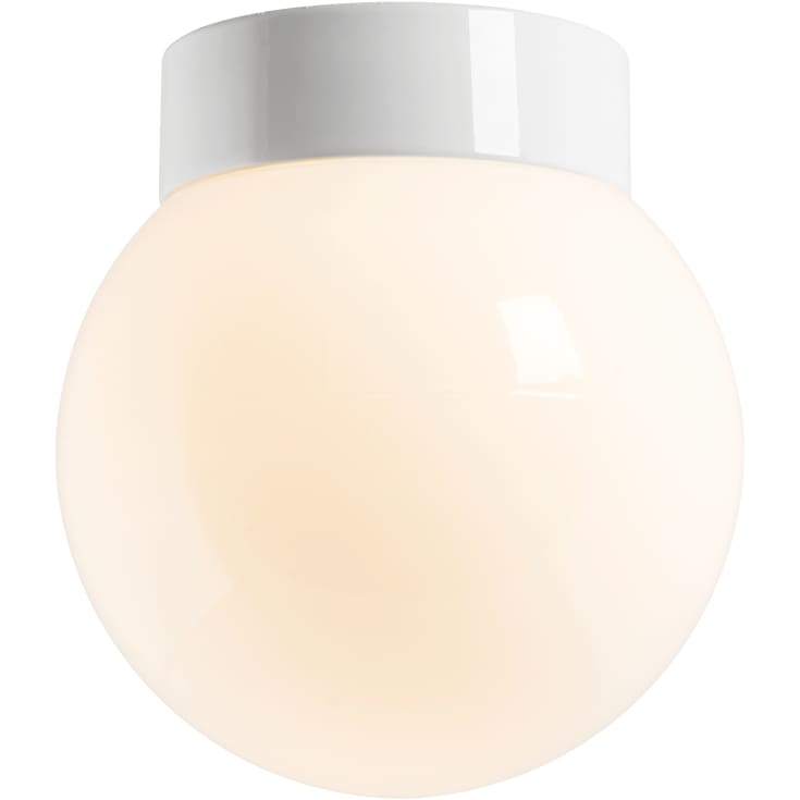 Loft- og Vægarm. Classic Glob hvid 200 blank opal LED 10W 3000K