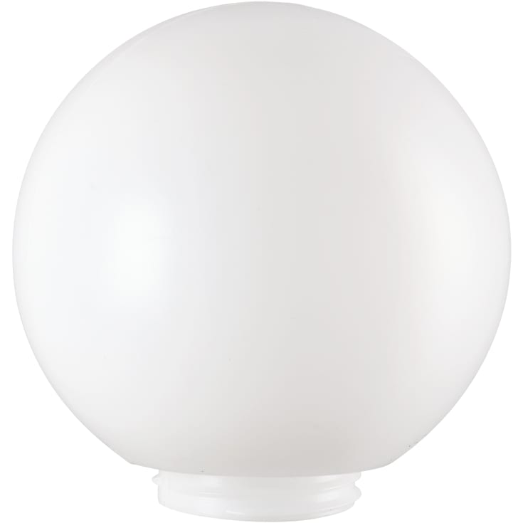 Skærm hvid, polyeten glob gevind 84,5 mm Ø200 mm højde 180 mm