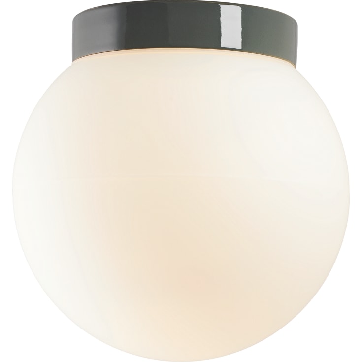 Loftarmatur Classic Glob grå, 300 mat opalglas LED 12W 3000K