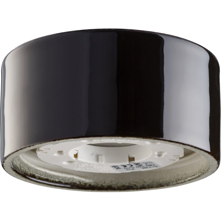 Loft- og Vægarmatur sort glasur med 99 mm gevind IP44 LED