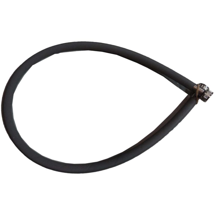 Slidstærk slange til storkøkken, grå gummi/armeret. 1050 mm