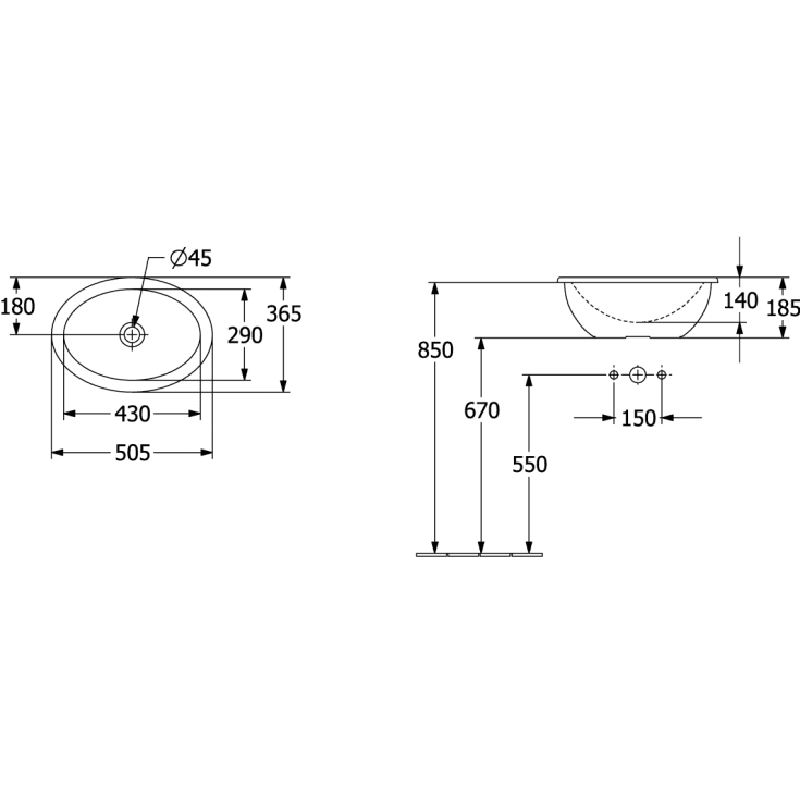Villeroy & Boch Loop & Friends håndvask, 50,5x36 cm, hvid
