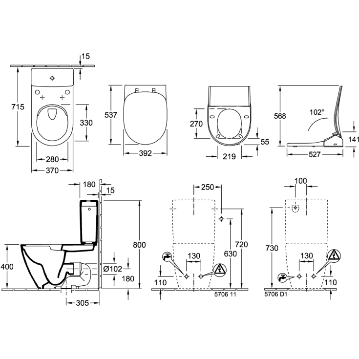 Villeroy & Boch V&B 5706 Subway 2.0 Cisterne Hvid