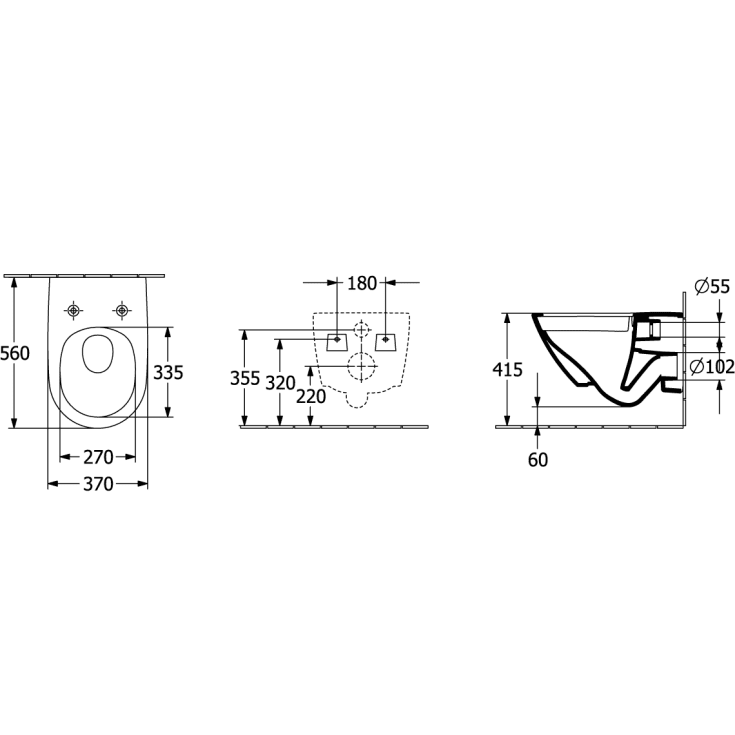 Villeroy & Boch Antao væghængt toilet, uden skyllekant, rengøringsvenlig, mat beige