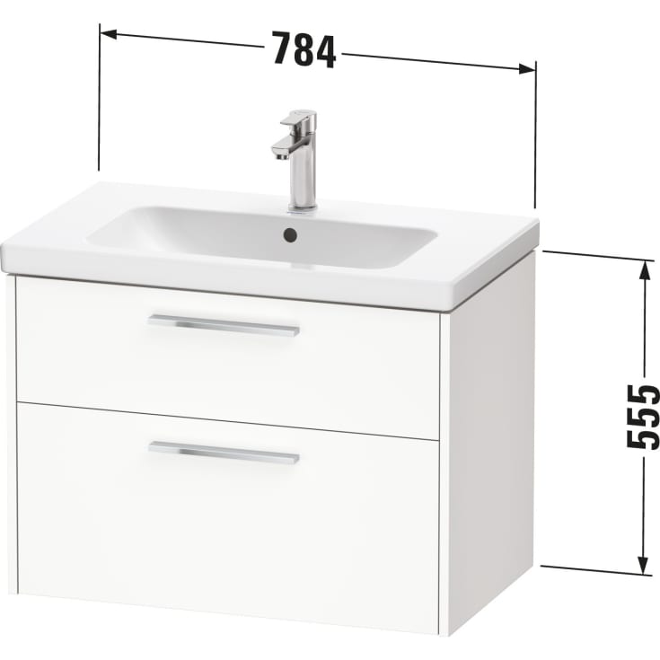 Duravit D-Code underskab, 78,4x46 cm, mat sort