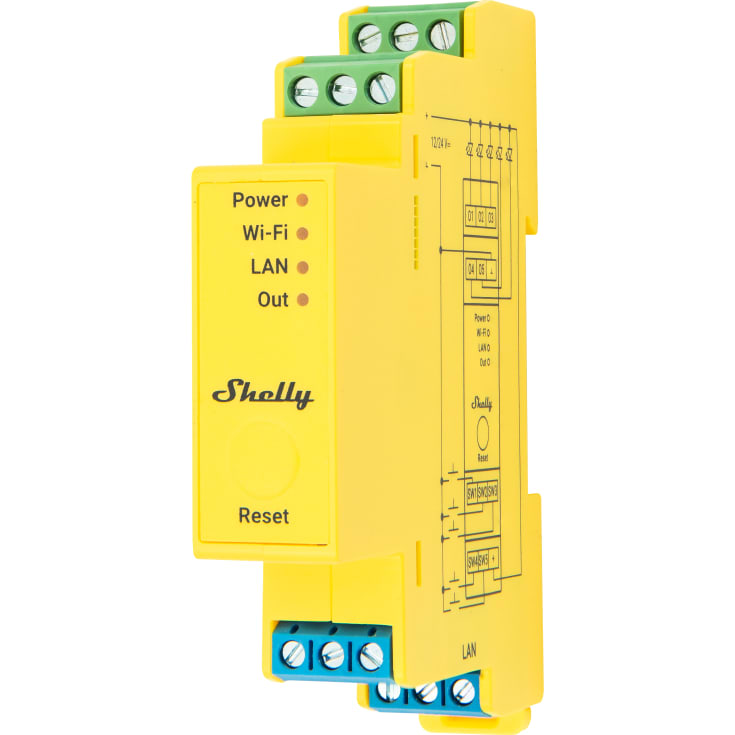 Shelly Pro styring, wifi