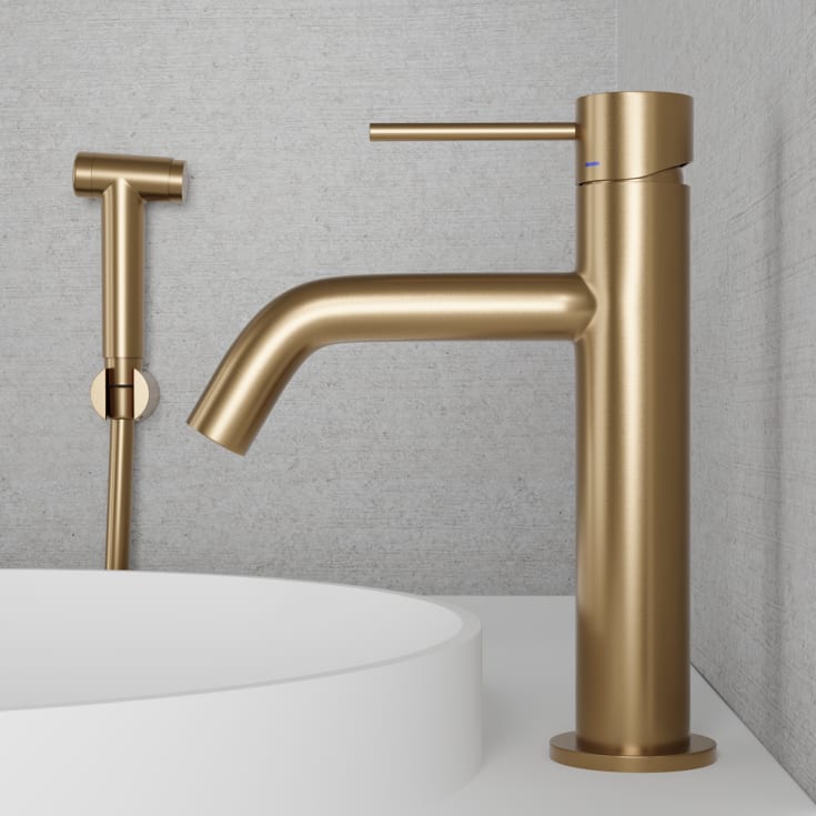 Scandtap Voyage B håndvaskarmatur, børstet messing