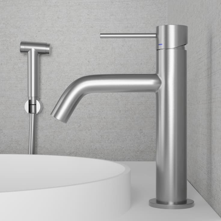 Scandtap Voyage B håndvaskarmatur, børstet stål