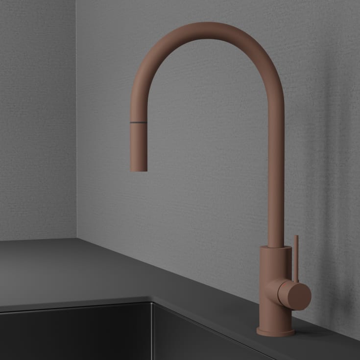 Scandtap Accent kjøkkenbatterieri, med avstengning, rust