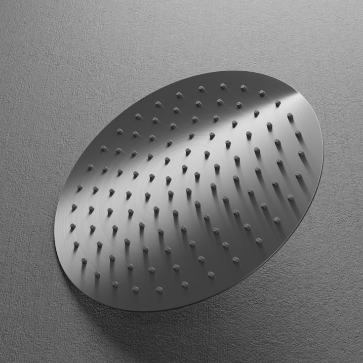 Scandtap Pleasure brusehoved, Ø25 cm, børstet stål