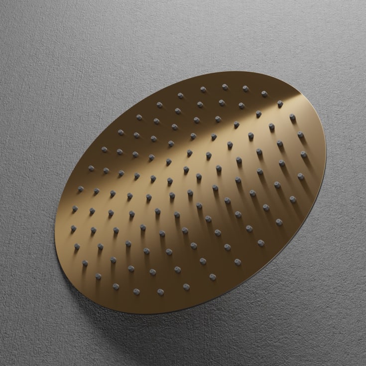 Scandtap Pleasure brusehoved, Ø25 cm, børstet messing