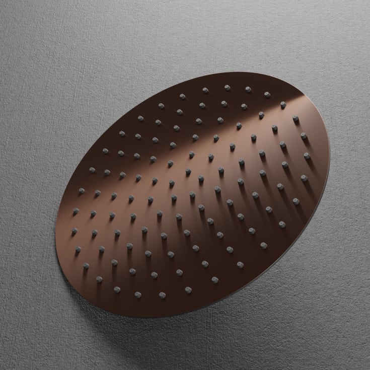 Scandtap Pleasure brusehoved, Ø25 cm, børstet kobber