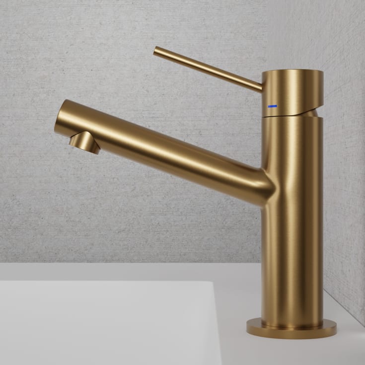 Scandtap Vector håndvaskarmatur, børstet messing